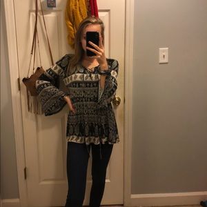 Patterned Long Sleeve Shirt